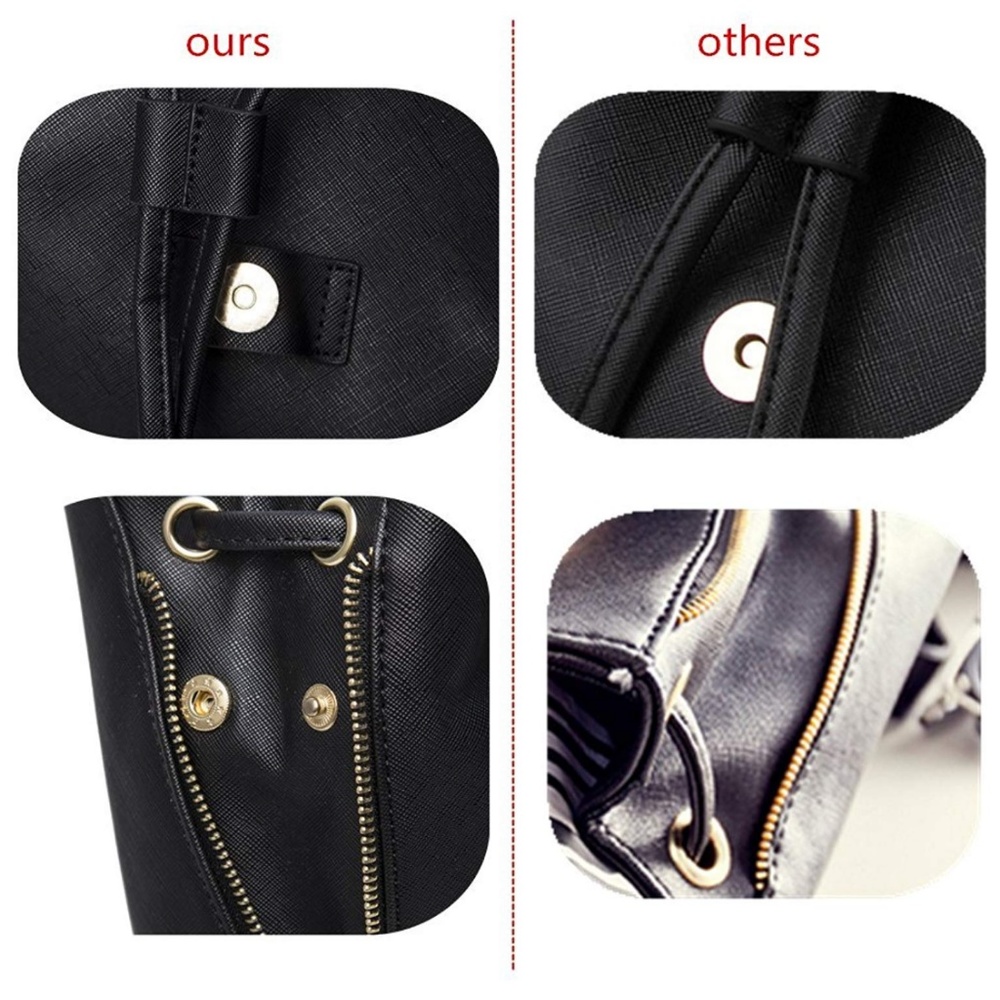Black Leather Mini Backpack - Picture 6 of 6